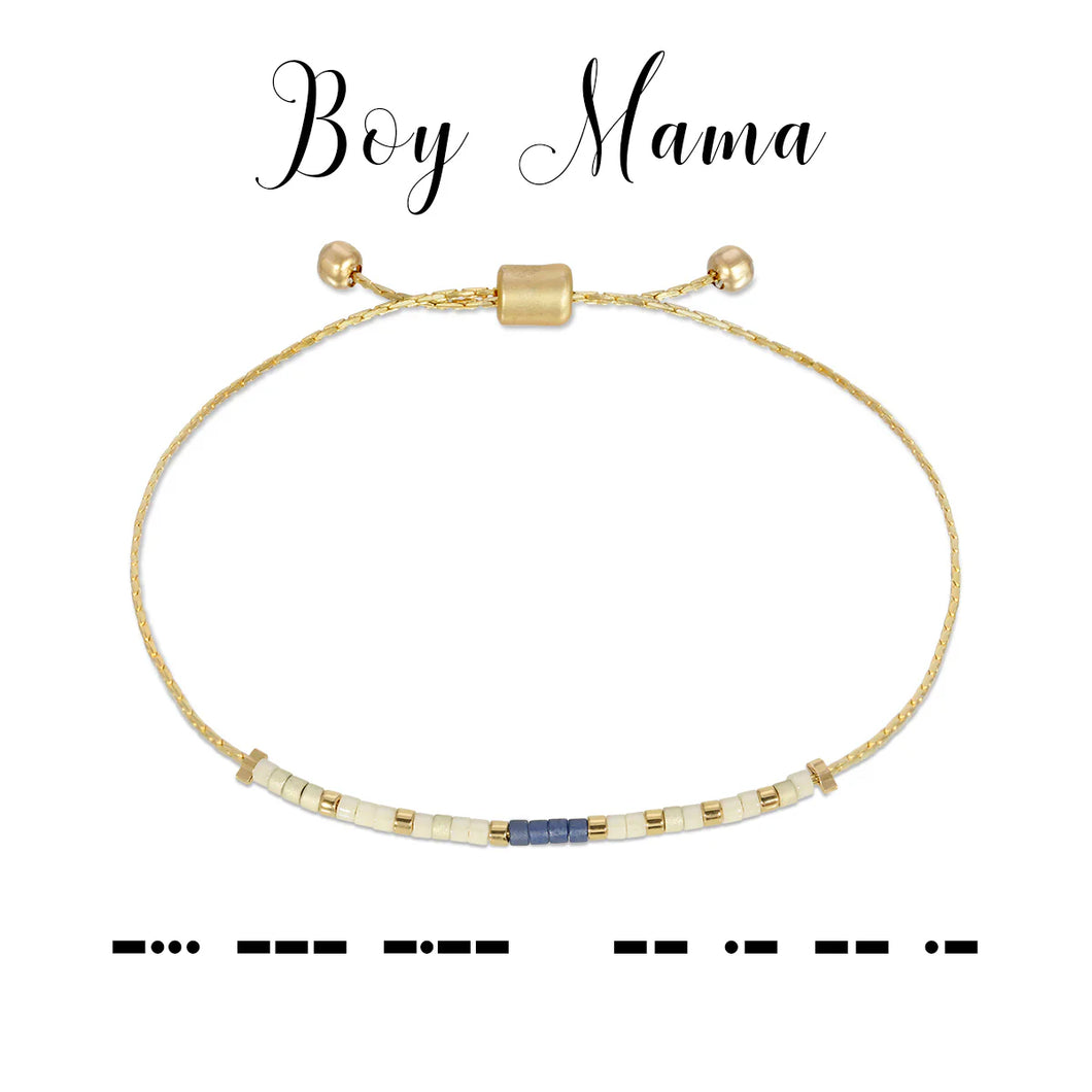 Dot and Dash Boy Mama Bracelet