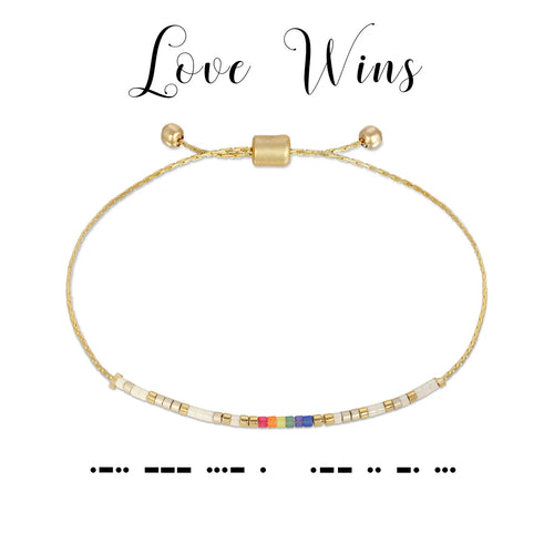 Dot and Dash Love Wins Bracelet