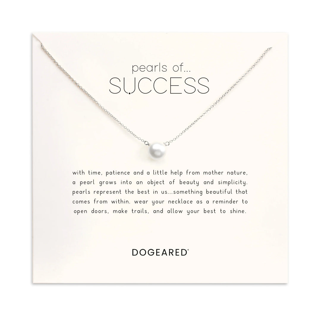 Dogeared Pearls of Success Sterling Silver Necklace- large pearl