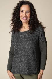 SALT & PEPPER MIX MIXED STRIPE CREW F24