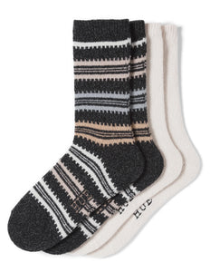 Hue Femme Stripe Boot Sock 2 Pack