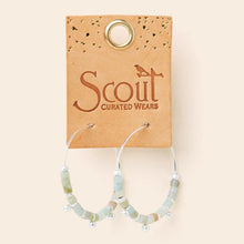 Load image into Gallery viewer, Stone Disc Hoop Earring