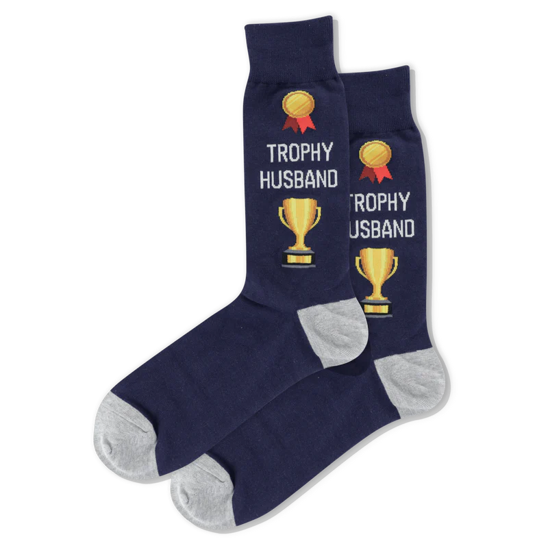 HOTSOX MEN'S TROPHY HUSBAND CREW SOCKS