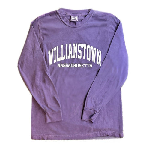 Purple Long Sleeve Williamstown Long Sleeve Cotton T Shirt