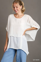 Load image into Gallery viewer, cuffed 1/2 sleeve layered tunic