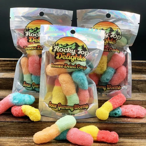 FREEZE DRIED CANDY SOUR GUMMY WORMS
