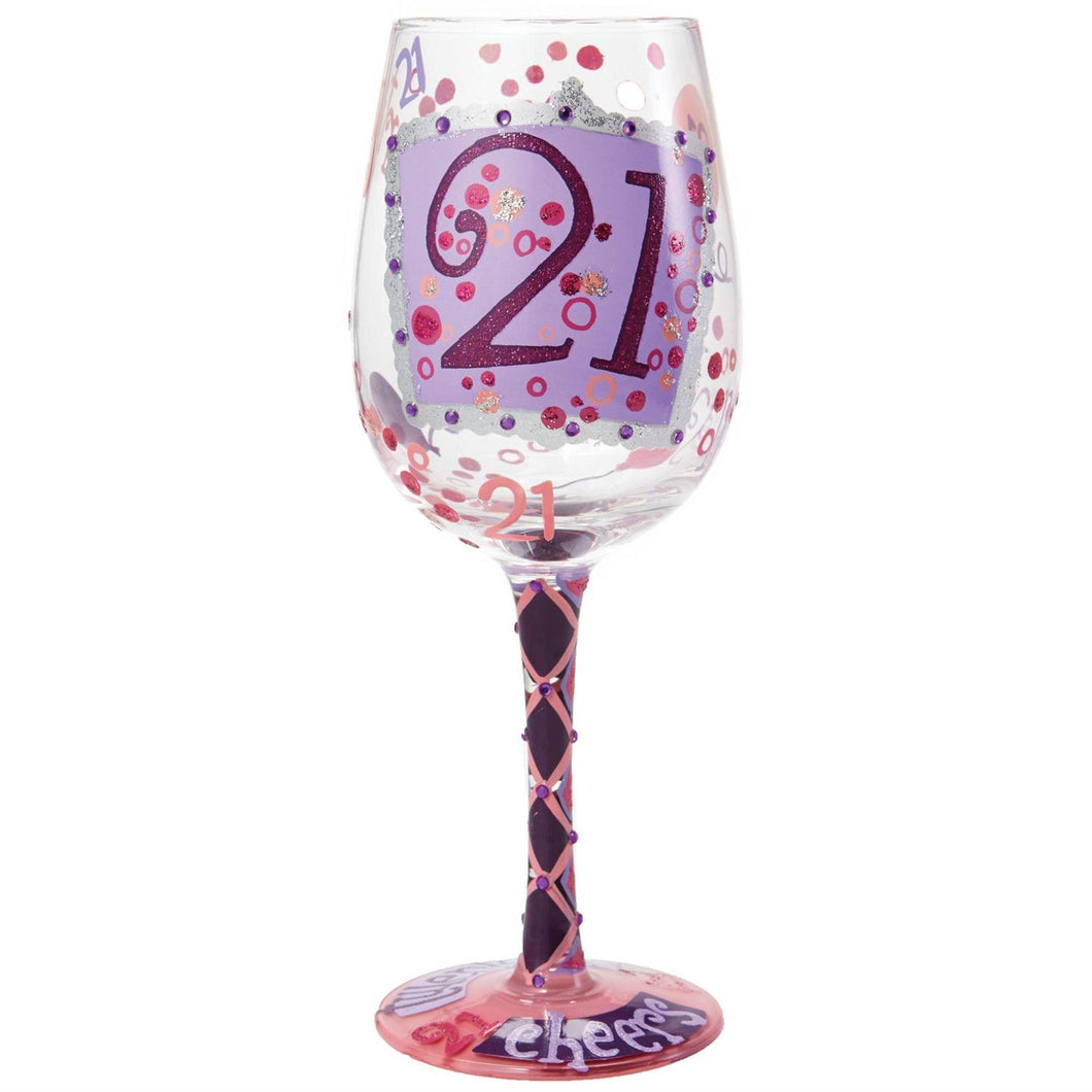 Lolita 21st Birthday Wine Glass