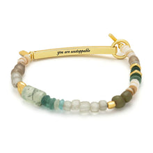 Load image into Gallery viewer, Hidden Message Bracelet - Unstoppable/Chiltonite/Gold