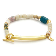 Load image into Gallery viewer, Hidden Message Bracelet - F♥cking Great/Blue Apatite/Gold