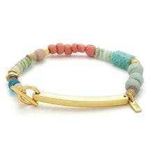 Load image into Gallery viewer, Hidden Message Bracelet - Crushing It/Amazonite/Gold