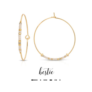 Dot and Dash Bestie Hoop Earring