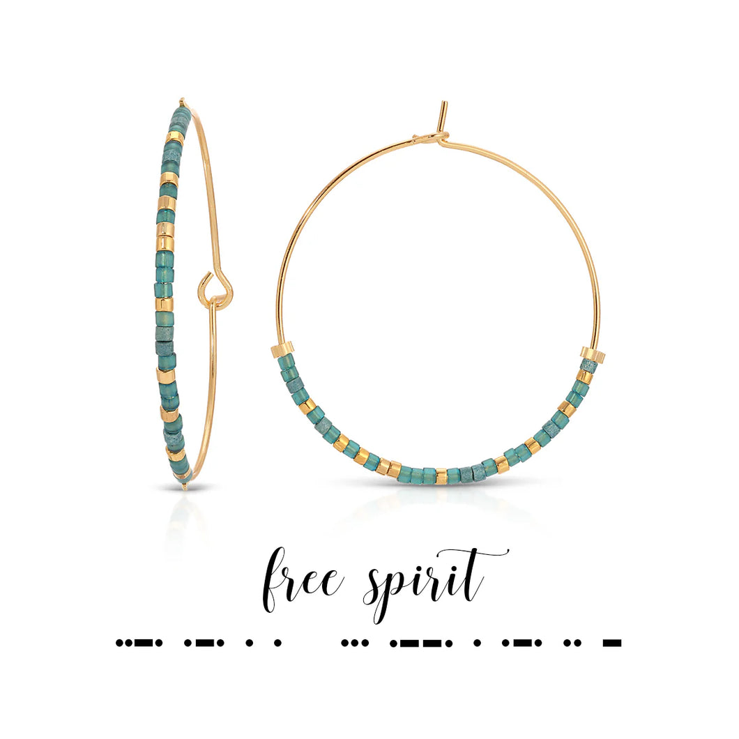 Dot & Dash Free Spirit Hoop Earrings
