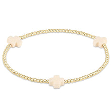 Load image into Gallery viewer, signature cross 2mm gold bracelet