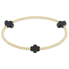Load image into Gallery viewer, signature cross 2mm gold bracelet