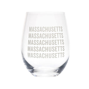 Massachusetts Wine Glass