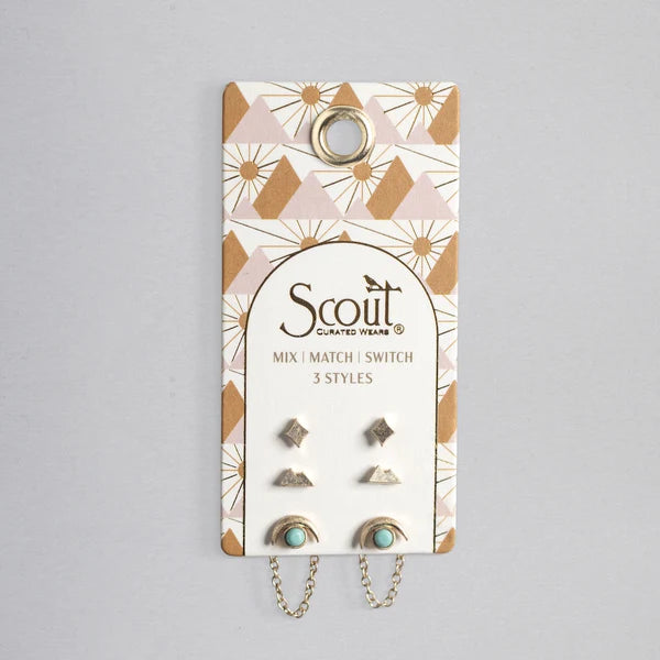 Stud Trio Ear Jacket Set