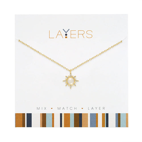 Layers Sunburst Necklace in Gold