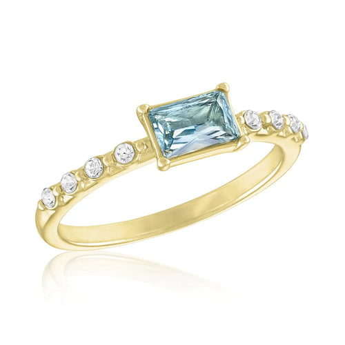 LAYRING67 LAYERS RING, SAPPHIRE, RECTANGLE, GOLD