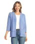 COTTON-SPAN TERRY CARDIGAN WITH LAYERED HEM AND PATCH POCKETS