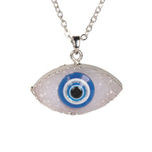Load image into Gallery viewer, SILVER EVIL EYE INSET IN DRUZY