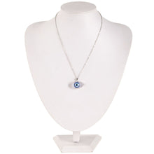 Load image into Gallery viewer, SILVER EVIL EYE INSET IN DRUZY