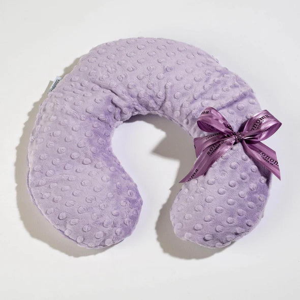 LAVENDER SPA NECK PILLOW IN CLASSIC LILAC DOT FABRIC