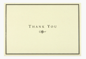 Black And Cream Thank You Notes