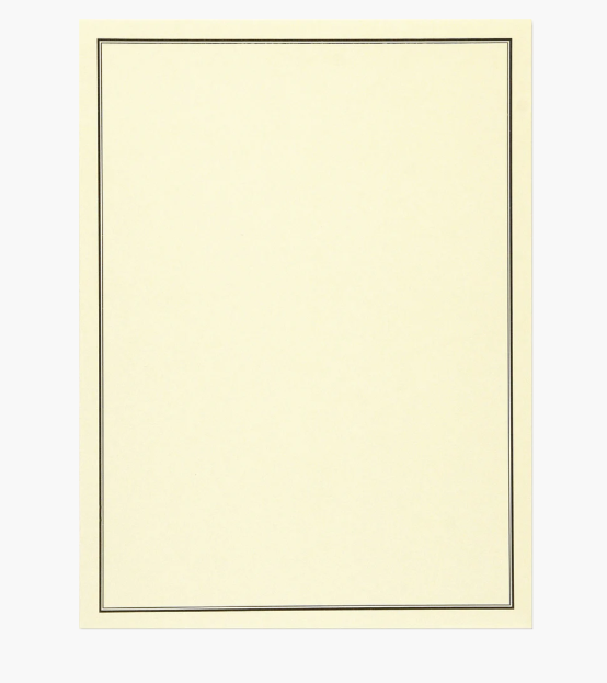 Black & Cream Stationery Set
