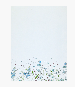 Blue Flowers Stationery Set