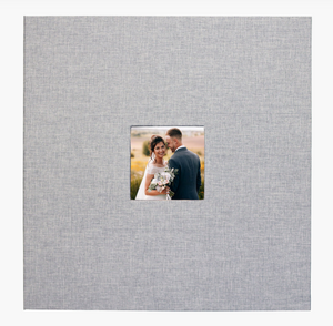 Gray Linen Photo Album (40 Self-Adhesive Pages)