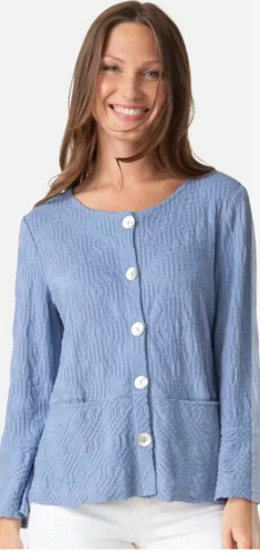 Peplum Swing Shirt - Rain