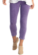 Load image into Gallery viewer, MINERAL WASHED COTTON SPANDEX CROP LEGGING