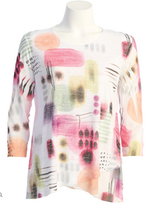 Burnout Sublimation Tunic With Mesh Contrast