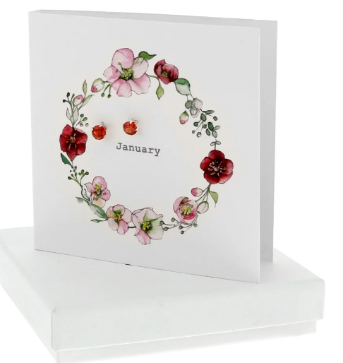 January 5mm Sterling Silver Cubic Zirconia Stud Earrings