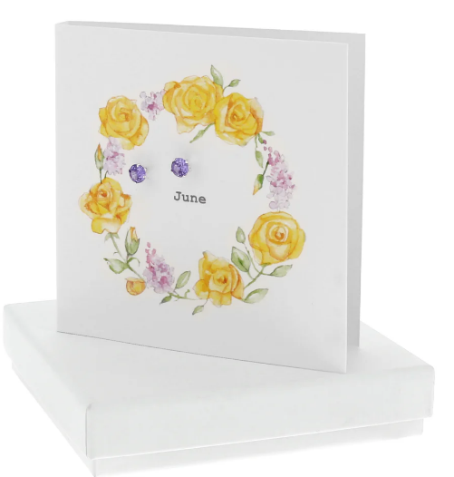 June 5mm Sterling Silver Cubic Zirconia Stud Earrings