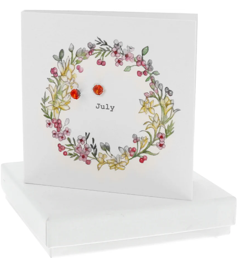 July 5mm Sterling Silver Cubic Zirconia Stud Earrings