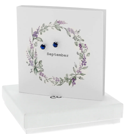 September 5mm Sterling Silver Cubic Zirconia Stud Earrings