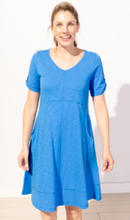 Load image into Gallery viewer, Spring 2025 COTTON SLUB BISTRO DRESS NAVY