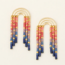 Load image into Gallery viewer, Chromacolor Miyuki Rainbow Fringe Earring