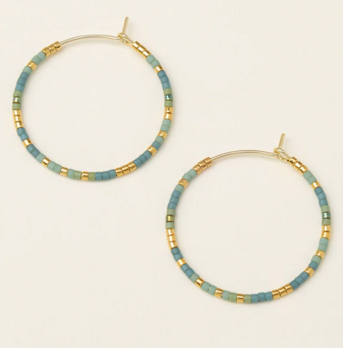 Chromacolor Miyuki Small Hoop - Turquoise Mint/Gold