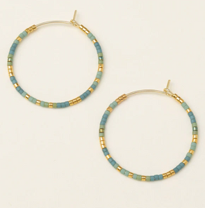 Chromacolor Miyuki Small Hoop - Turquoise Mint/Gold