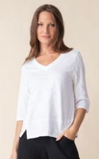 Habitat Cotton Pebble Elbow Sleeve Tee - rain blue