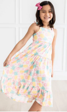 Load image into Gallery viewer, Pina Colada Ruffle Maxi Dress