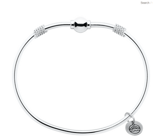 SS Double Rope Plain Bead Bracelet