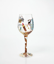Load image into Gallery viewer, 60 and Sassy Hand-painted Artisan Wine Glass, 15 oz.