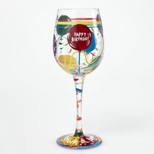 Load image into Gallery viewer, Lolita Aged to Perfection Birthday Artisan Painted Wine Glass