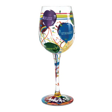 Load image into Gallery viewer, Lolita Aged to Perfection Birthday Artisan Painted Wine Glass