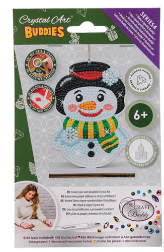 Crystal Art Ornament: Snowman