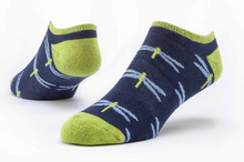 Load image into Gallery viewer, Organic Cotton Socks - Biodiversity Footie Dragonfly Medium