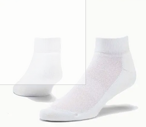 Maggie's Organics Cotton Sport Ankle Socks White, M